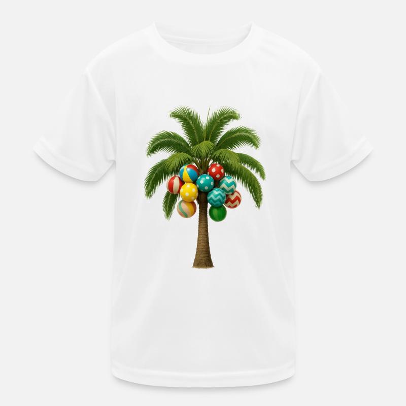 Ballon de plage Palm Tree Art - Décor tropical amusant T-shirt sport Enfant
