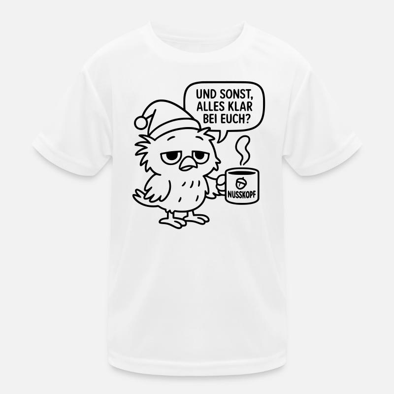 Grognement matinal Vogel_mit_Kaffeetasse_und_Sprechblase T-shirt sport Enfant