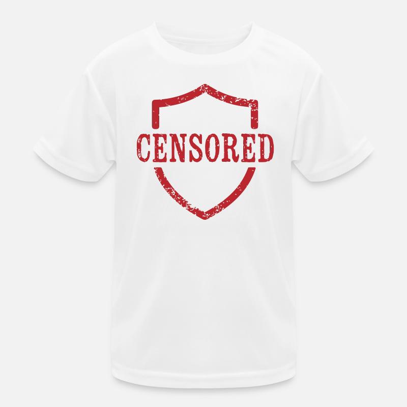 Censored Shield Grunge Design Kids Functional T-Shirt