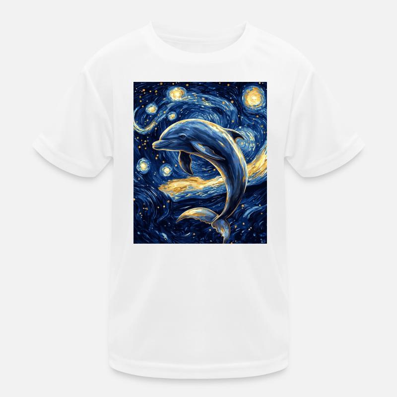 Delfin Style Van Gogh Étoilé T-shirt sport Enfant