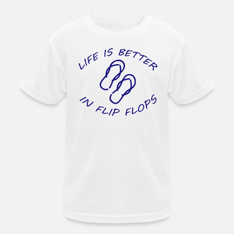 LIFE IS BETTER IN FLIP FLOPS Kids Functional T-Shirt