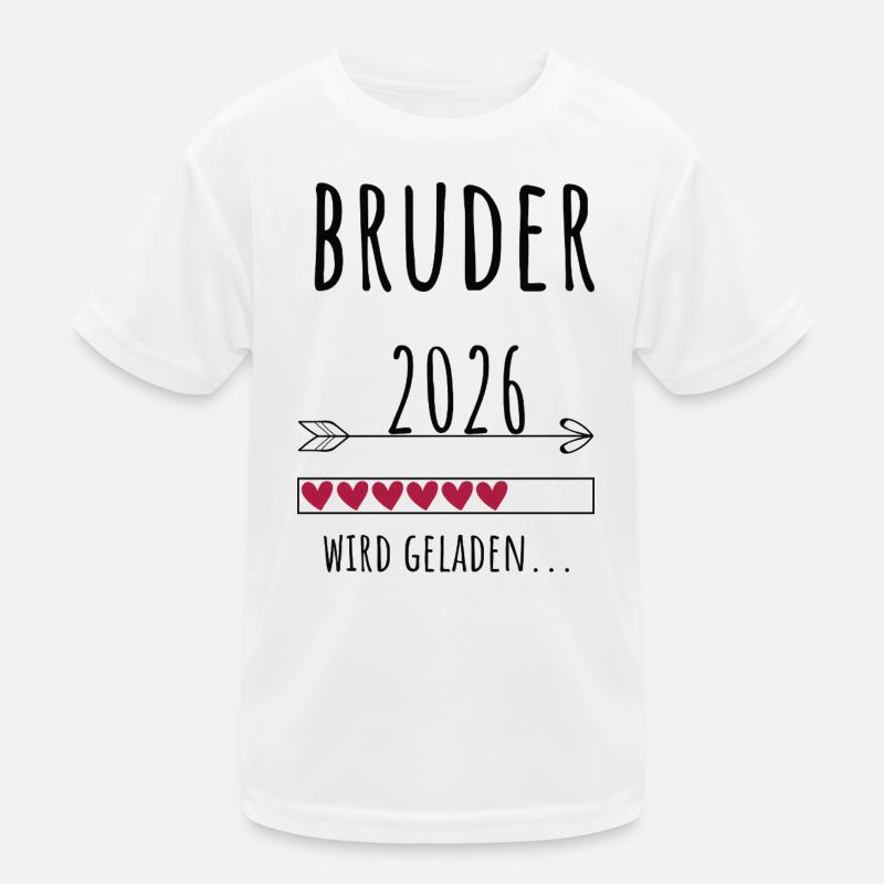 Werdender Bruder 2026 Geschenk Schwangerschaft Kinder Funktions-T-Shirt
