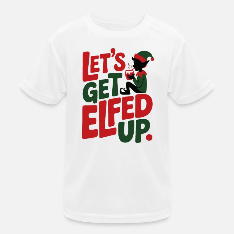 Elfe de Noël avec boisson et humour T-shirt sport Enfant