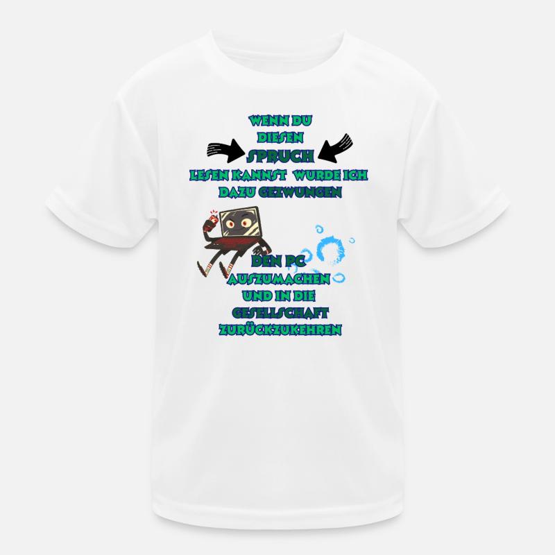 Humorous computer joke for technology fans Kids Functional T-Shirt