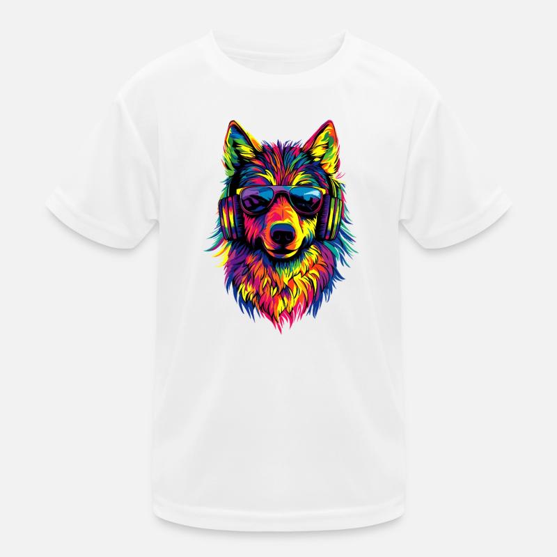 Wolf Love Wolves Wolf Pack Wolfhound Wild Wolf Kids Functional T-Shirt