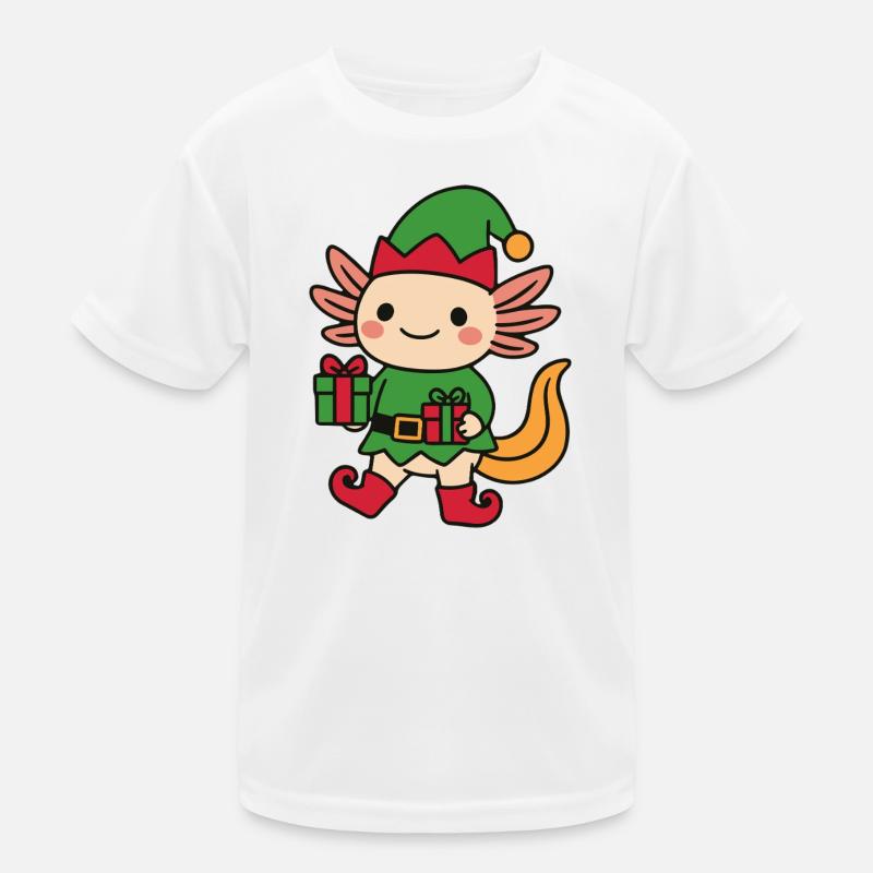 Axolotl mignon comme un nain de Noël T-shirt sport Enfant