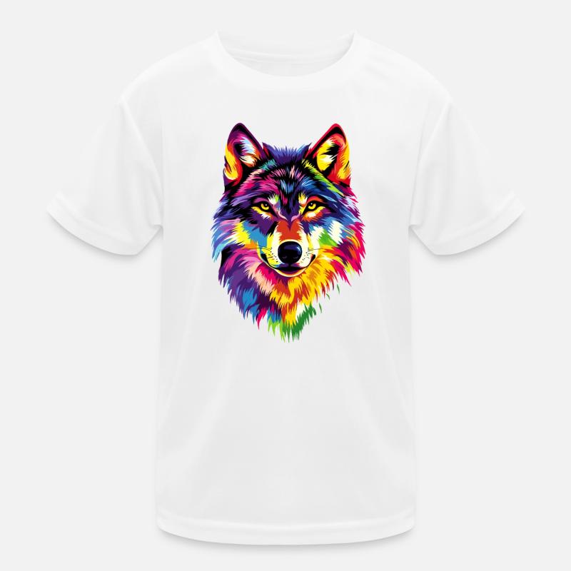 Wolf Love Wolves Wolf Pack Wolfhound Wild Wolf Kids Functional T-Shirt