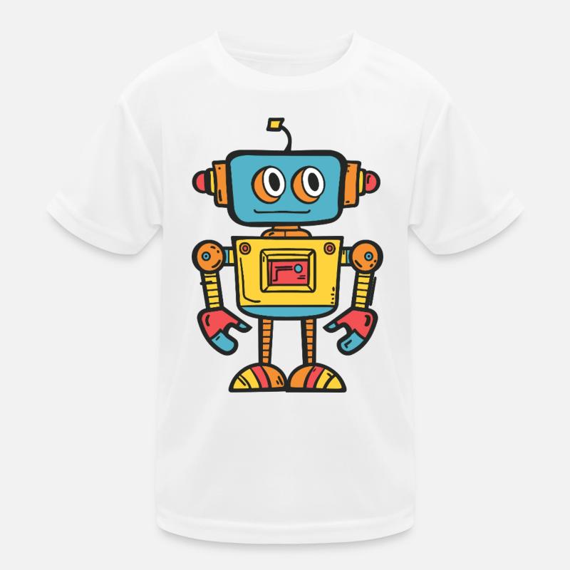 Robot rétro mignon avec un design coloré T-shirt sport Enfant