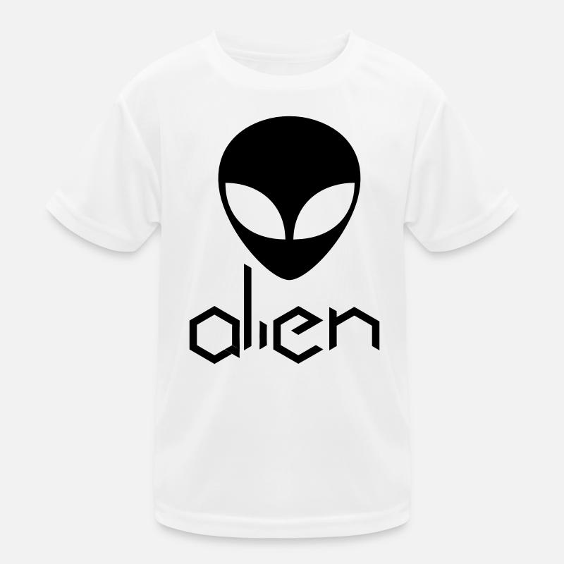 alien - Kinder Funktions-T-Shirt - Weiß