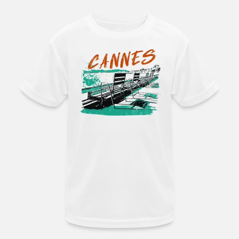 Cannes Côte d'Azur Illustration Kinder Funktions-T-Shirt