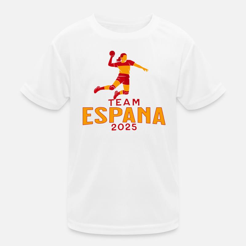 Handball World Cup 2025 Spain Pullover Hoodie Kids Functional T-Shirt