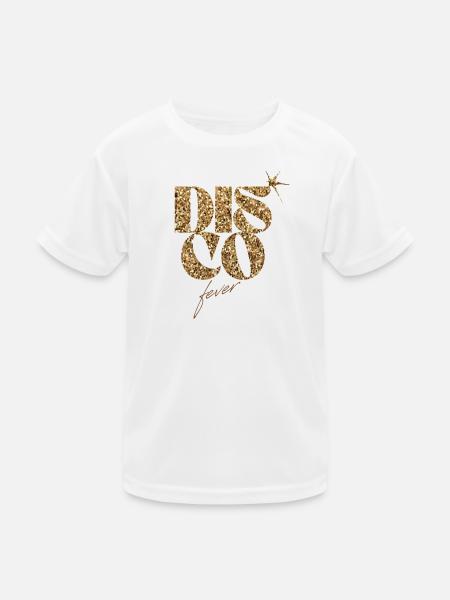 Disco Fever Glitzernde Farben der 80er Jahre - Kinder Funktions-T-Shirt - Weiß