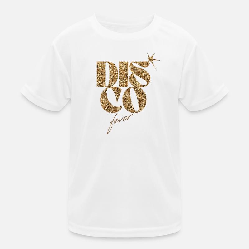 Disco Fever Glitzernde Farben der 80er Jahre Kinder Funktions-T-Shirt