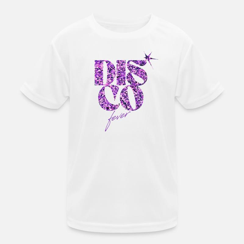 Glitzerndes Disco Love Emblem Kinder Funktions-T-Shirt