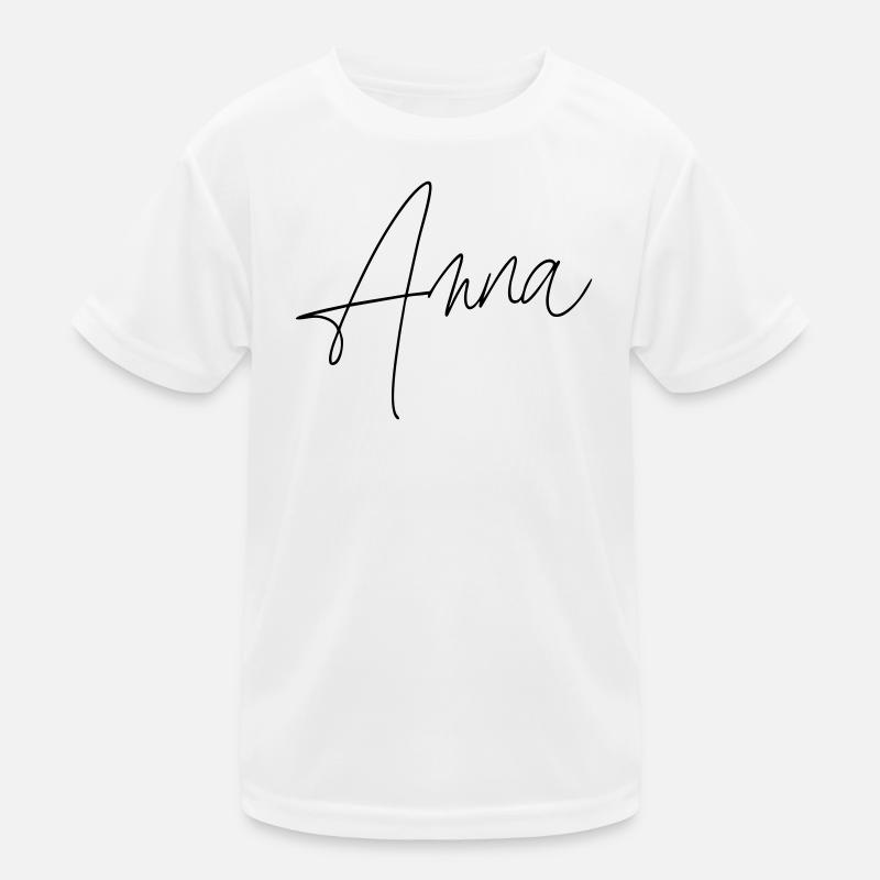 Anna / Handwriting Design Kids Functional T-Shirt