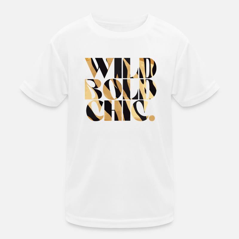 Wild Bold Chic Print Typography Kids Functional T-Shirt