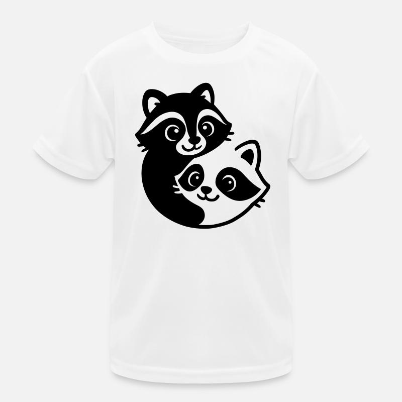Ying Yang Dachs Pärchen Kinder Funktions-T-Shirt