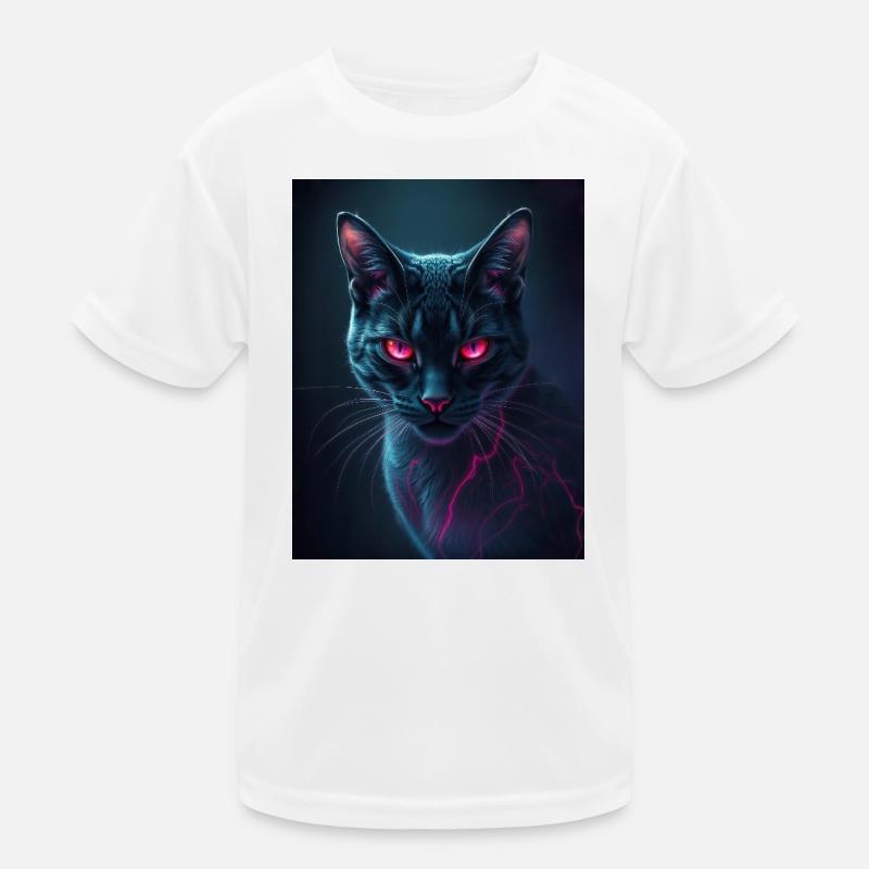 red eye cat Kinder Funktions-T-Shirt