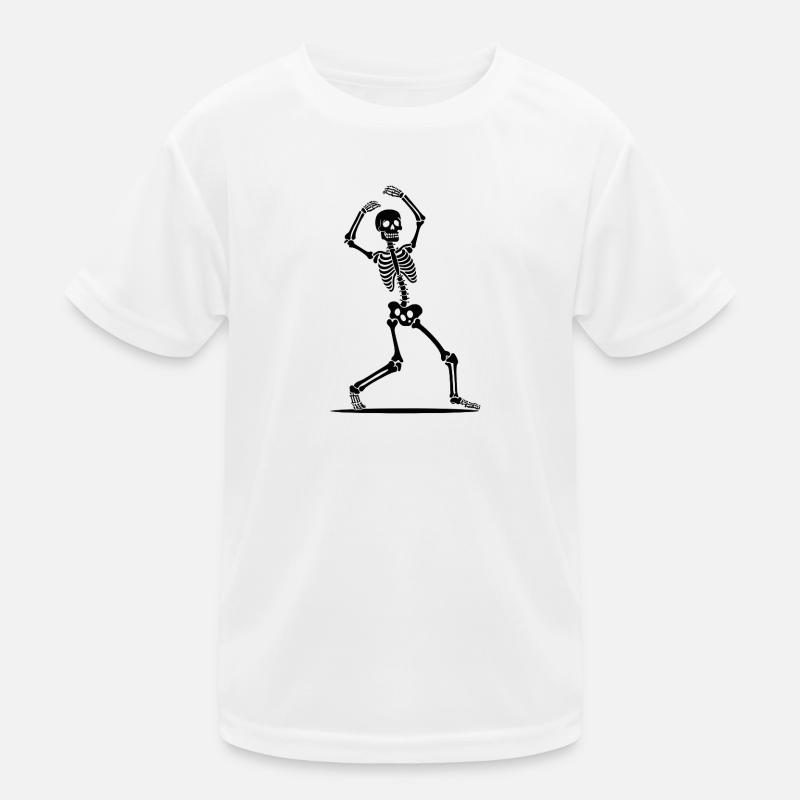 Skeletal Dance Silhouette Kids Functional T-Shirt