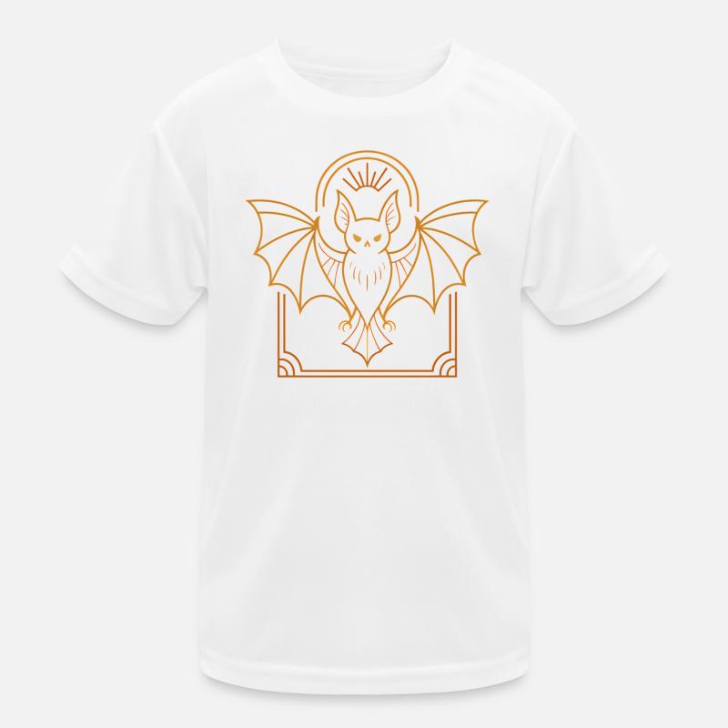 Orange moth bat Kids Functional T-Shirt