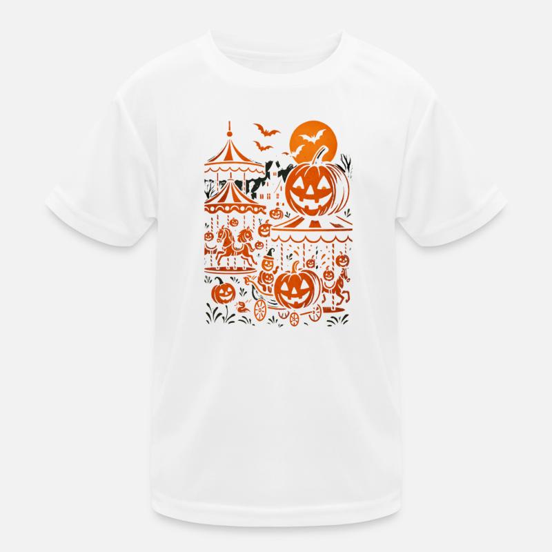 Halloween KürbisKarussell Kinder Funktions-T-Shirt