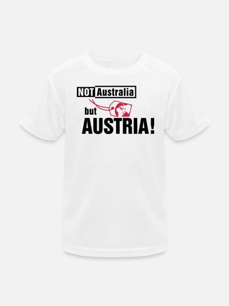Not Australia but Austria - Kids Functional T-Shirt - white