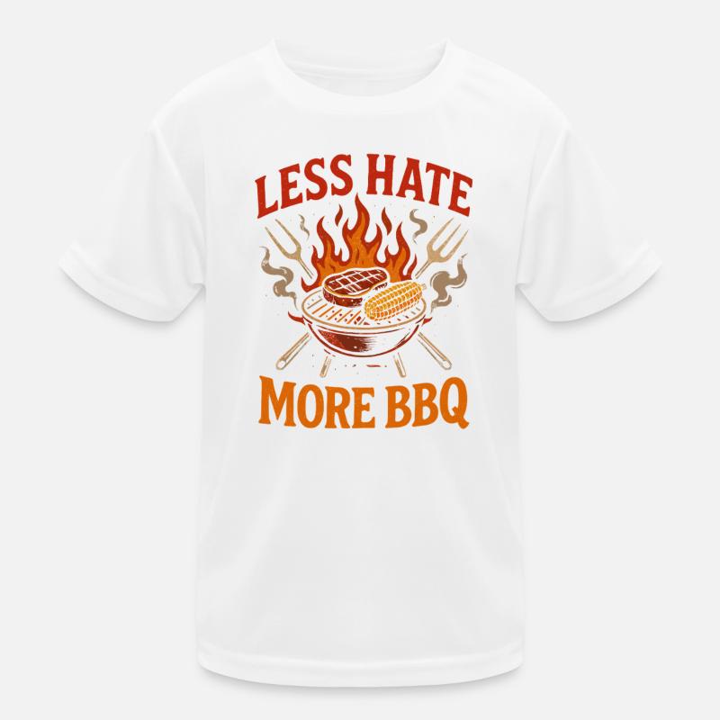 Less hate, more BBQ Kids Functional T-Shirt