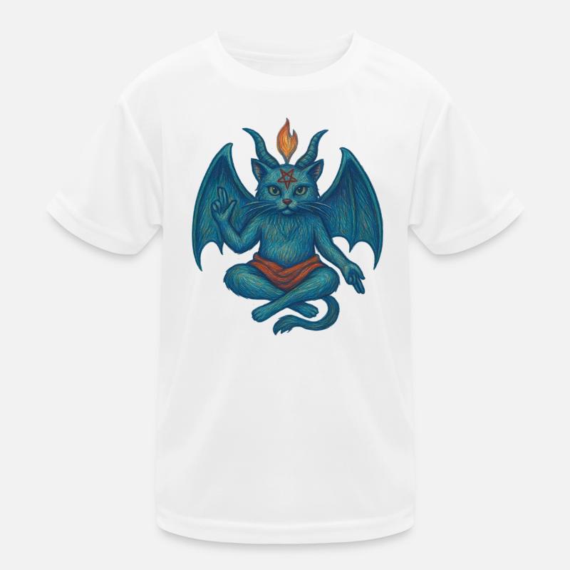 Katze Baphomet Kinder Funktions-T-Shirt