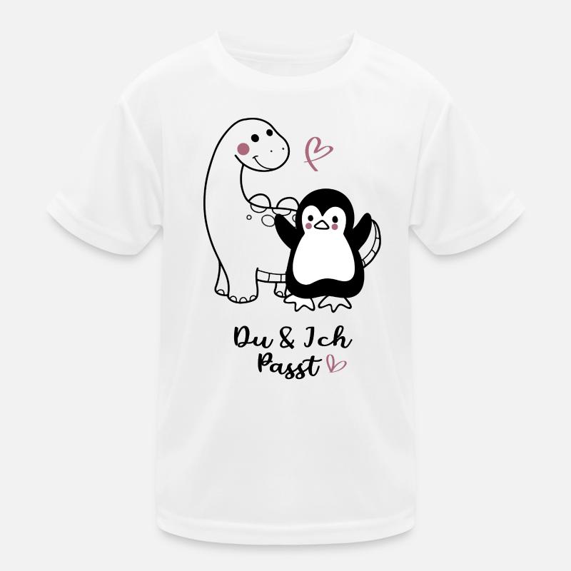 Cuddly penguin with hearts Kids Functional T-Shirt