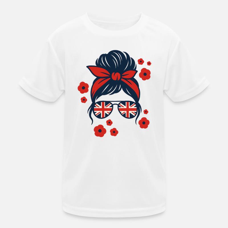 Brit Pop Floral Lunettes de soleil T-shirt sport Enfant