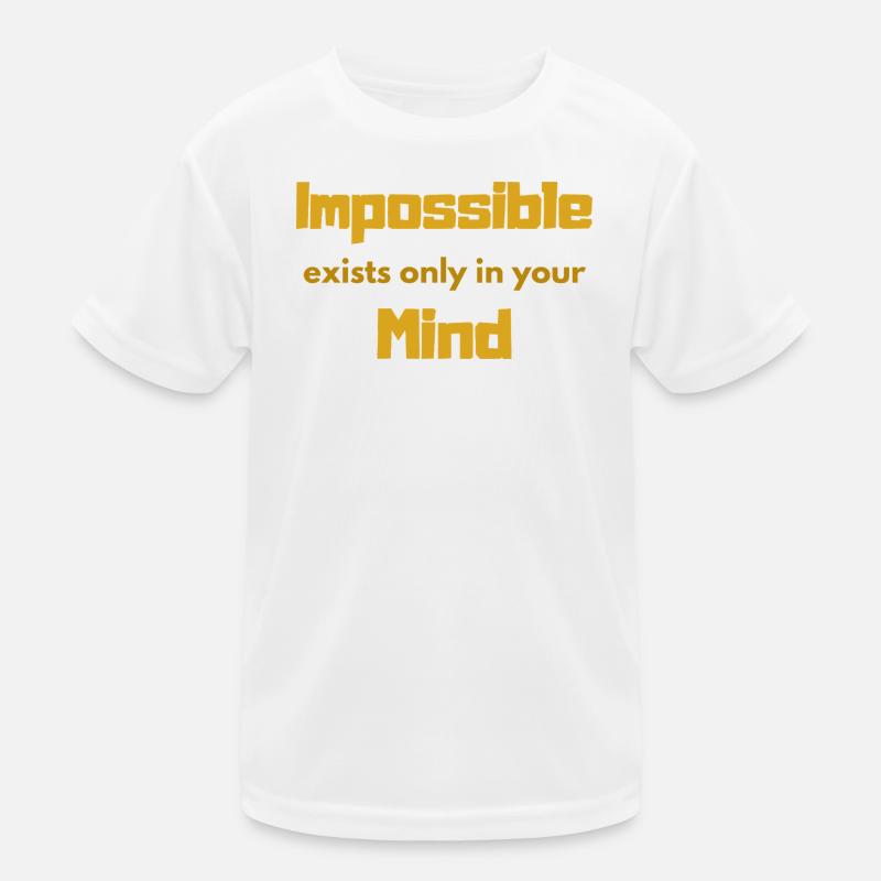 Impossible Mindset Typography Kids Functional T-Shirt