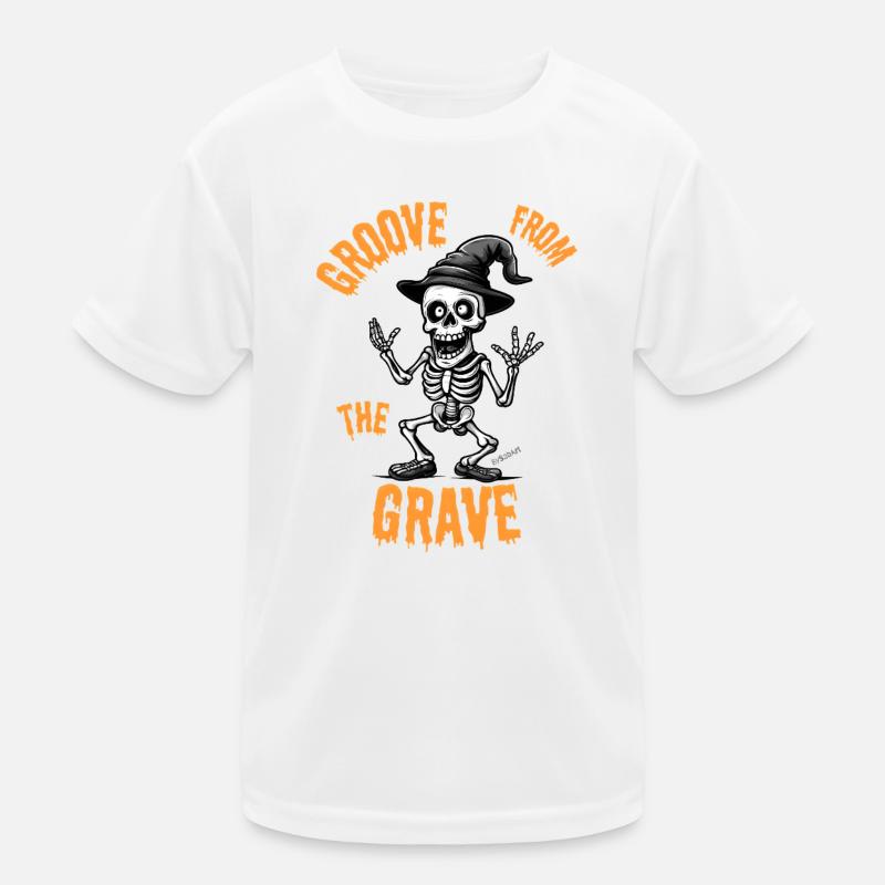 Halloween Dancing Skeleton – Fun Style Kids Functional T-Shirt