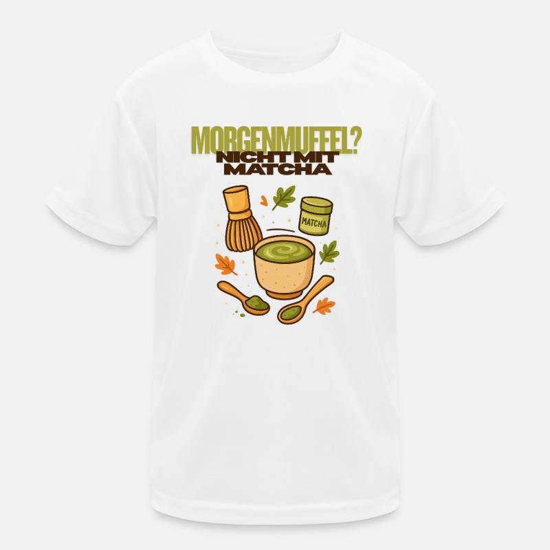 Morning grouch coffee matcha cup breakfast Kids Functional T-Shirt
