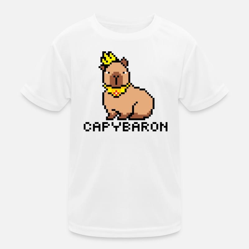 capybaron pixelart Kids Functional T-Shirt