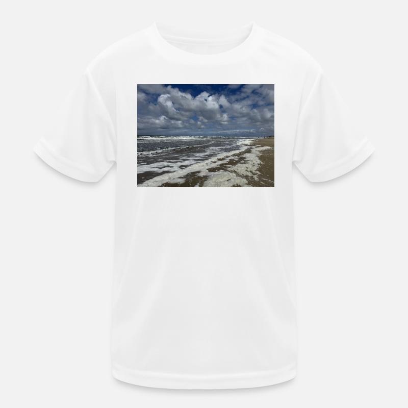 Coastal Magic: Waves and Clouds Holland Kids Functional T-Shirt