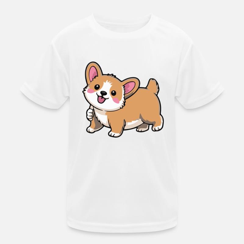 Mouvement de queue de corgi T-shirt sport Enfant