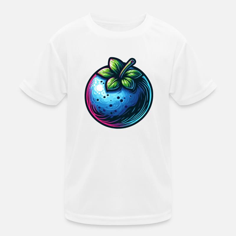 Baie Bleue Néon et Feuillage T-shirt sport Enfant