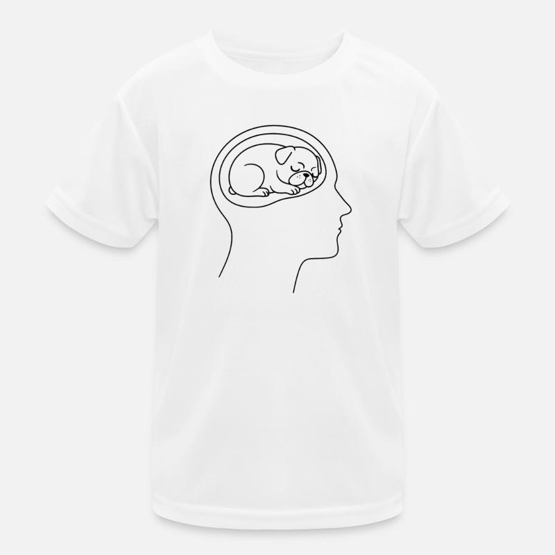 Drolliger Mopskopf Gedanken Hundehaltern  Kinder Funktions-T-Shirt