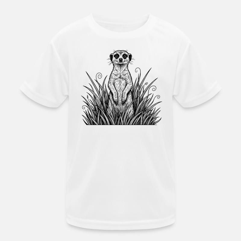 Surikat i græsset Funktionsshirt til børn