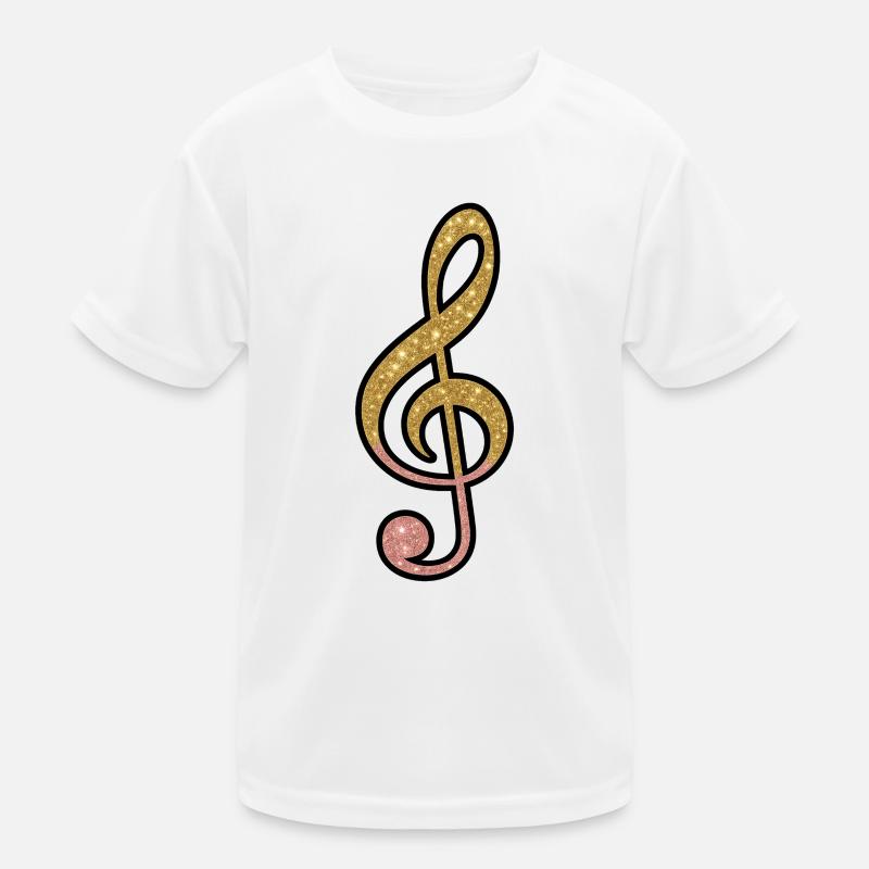 Gold glitter clef Kids Functional T-Shirt