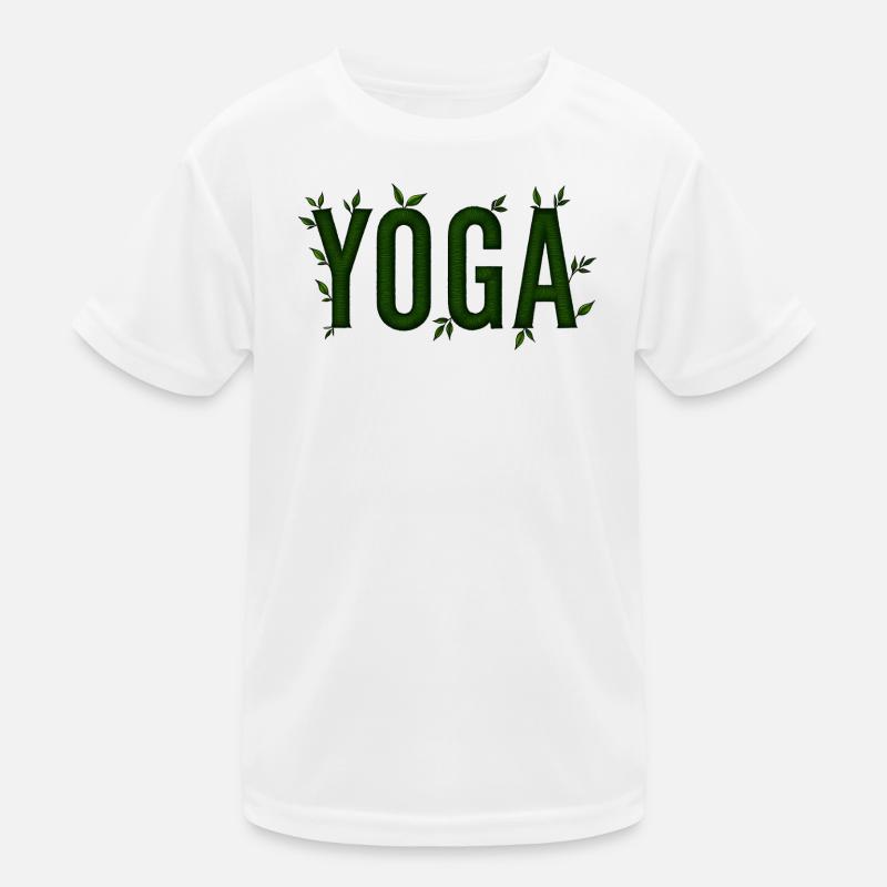 Yoga Vert Feuillage Texturé T-shirt sport Enfant