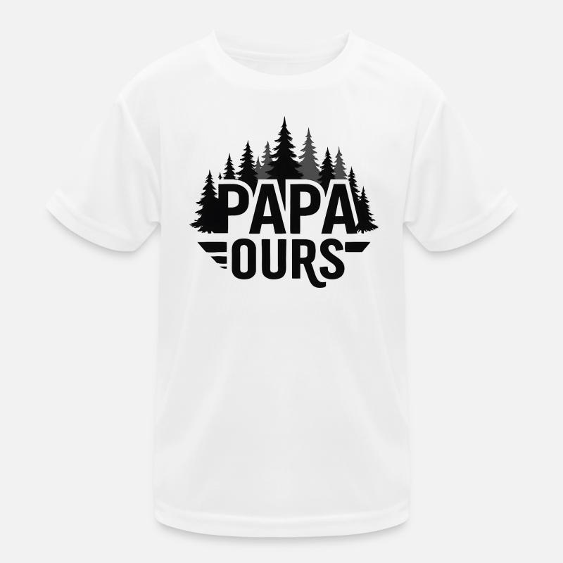 Papa Ourse Foret Silhouette Kinder Funktions-T-Shirt