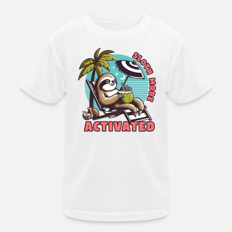 Faultiermodus - Sloth Mode Activated Faultier Rela Kinder Funktions-T-Shirt