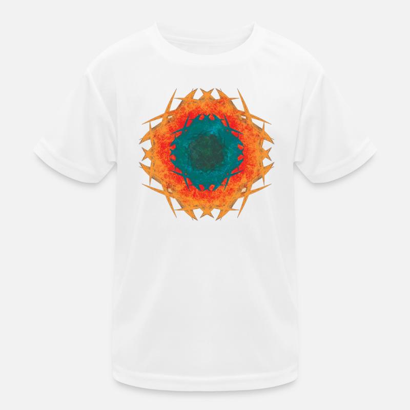 Fire Mandala Kaleidoscope Kids Functional T-Shirt