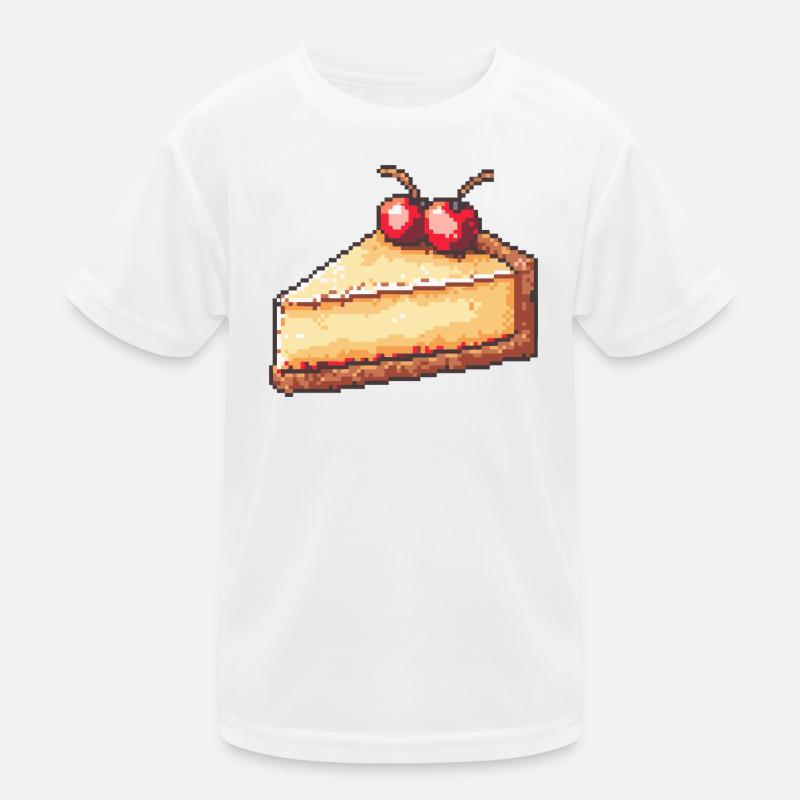Pixel Cheesecake Cherry Slice Kinder Funktions-T-Shirt