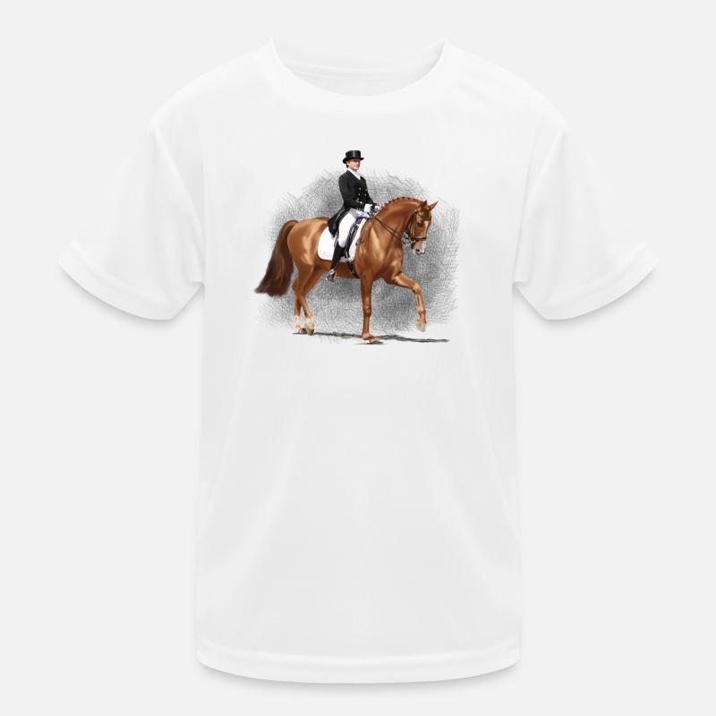 Cavalier de dressage en queue-de-pie T-shirt sport Enfant