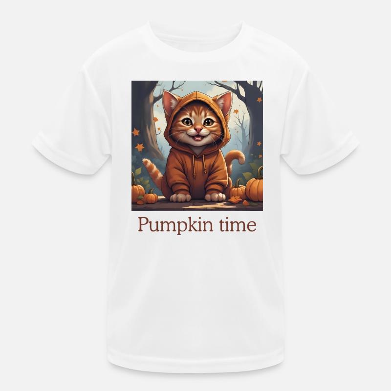 Chat mignon d’Halloween T-shirt sport Enfant
