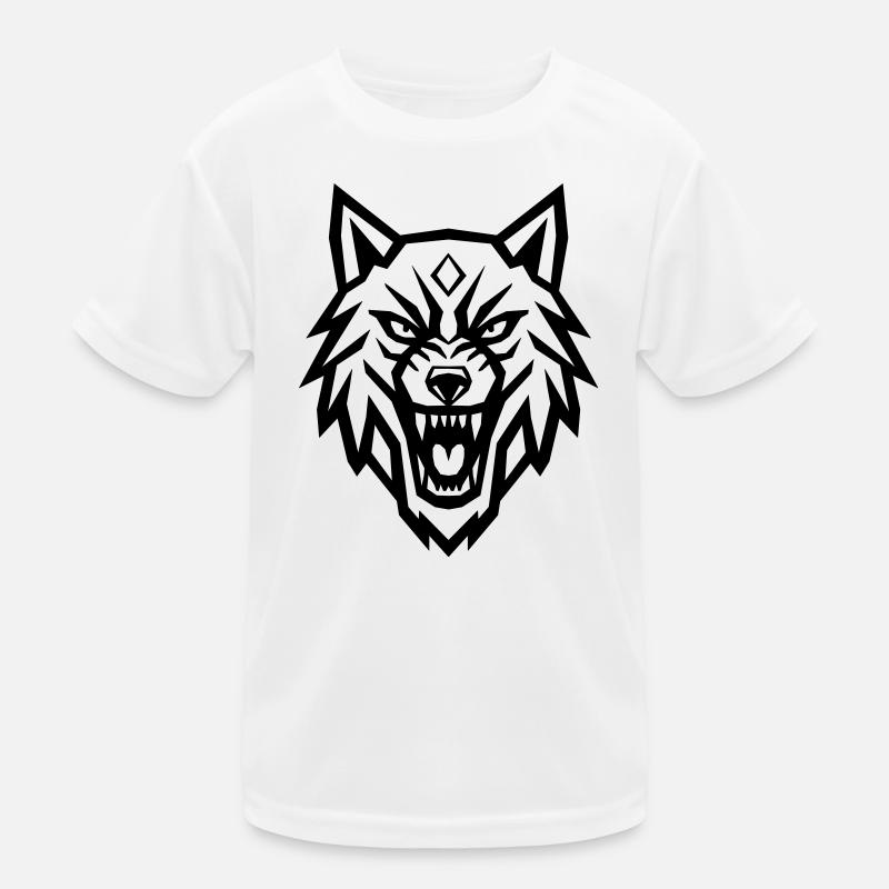 Wilder Wolf - Unbeugsamer Geist Kinder Funktions-T-Shirt