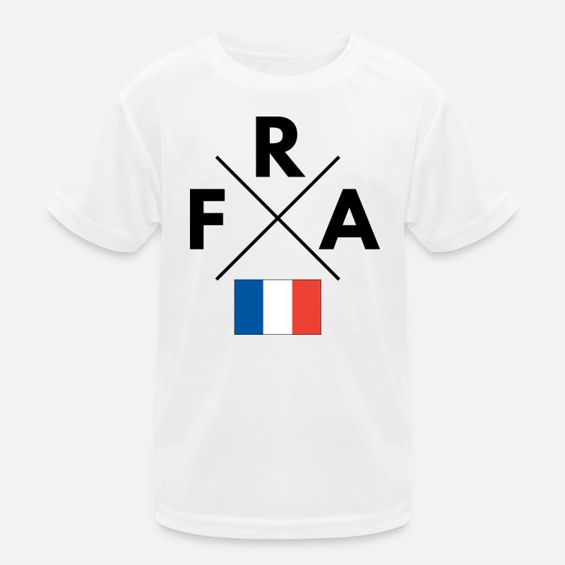 Drapeau français avec FRA T-shirt sport Enfant