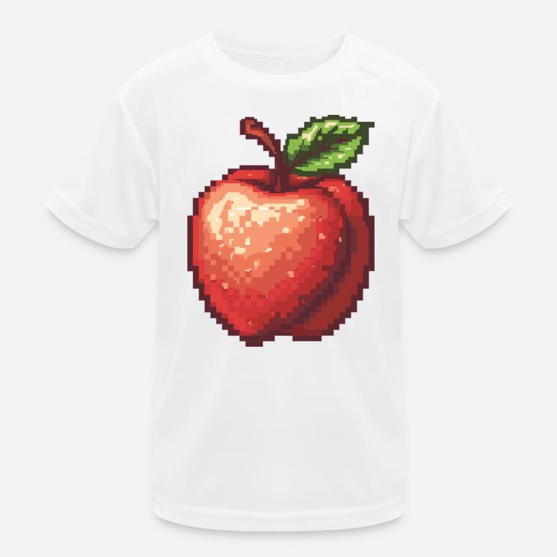 Retro Pixel Apfel Kinder Funktions-T-Shirt